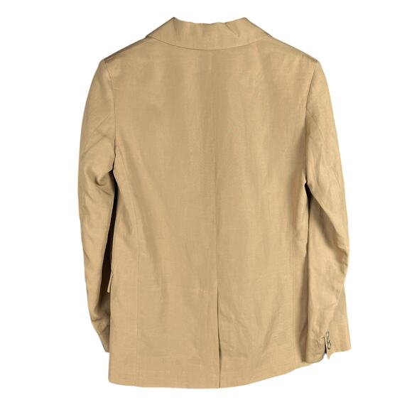NWT Women's COS Tan Linen Blend Two-Button Work Office Blazer - Size 2 $190 - Picture 2 of 10
